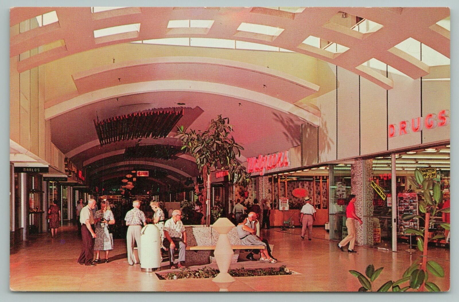 Phoenix Arizona~West Mall Chris Town Shopping Center~Vintage Postcard
