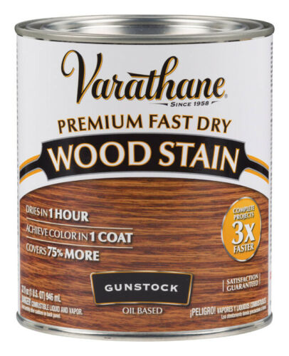 Varathane 262007 Gunstock Fast Dry Oil-Based Wood Stain 1 qt. (Pack of 2)
