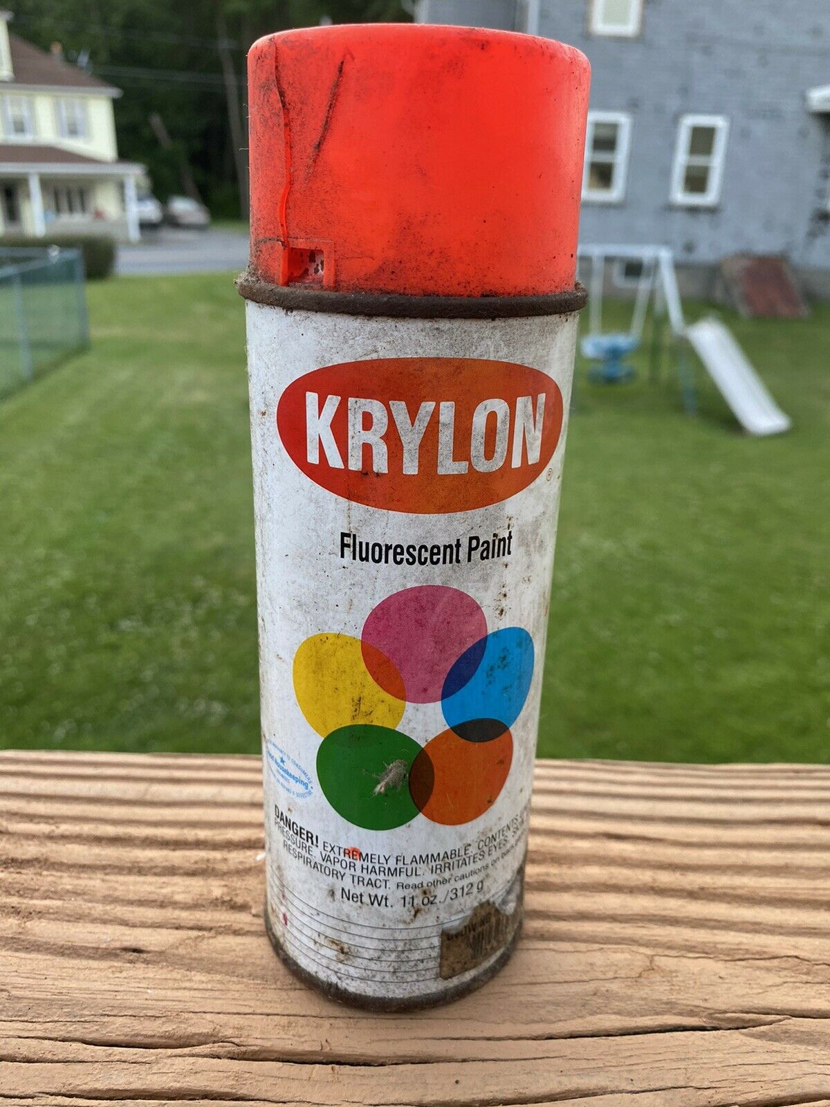 Krylon Spray Paint Vintage Glowing Red Orange