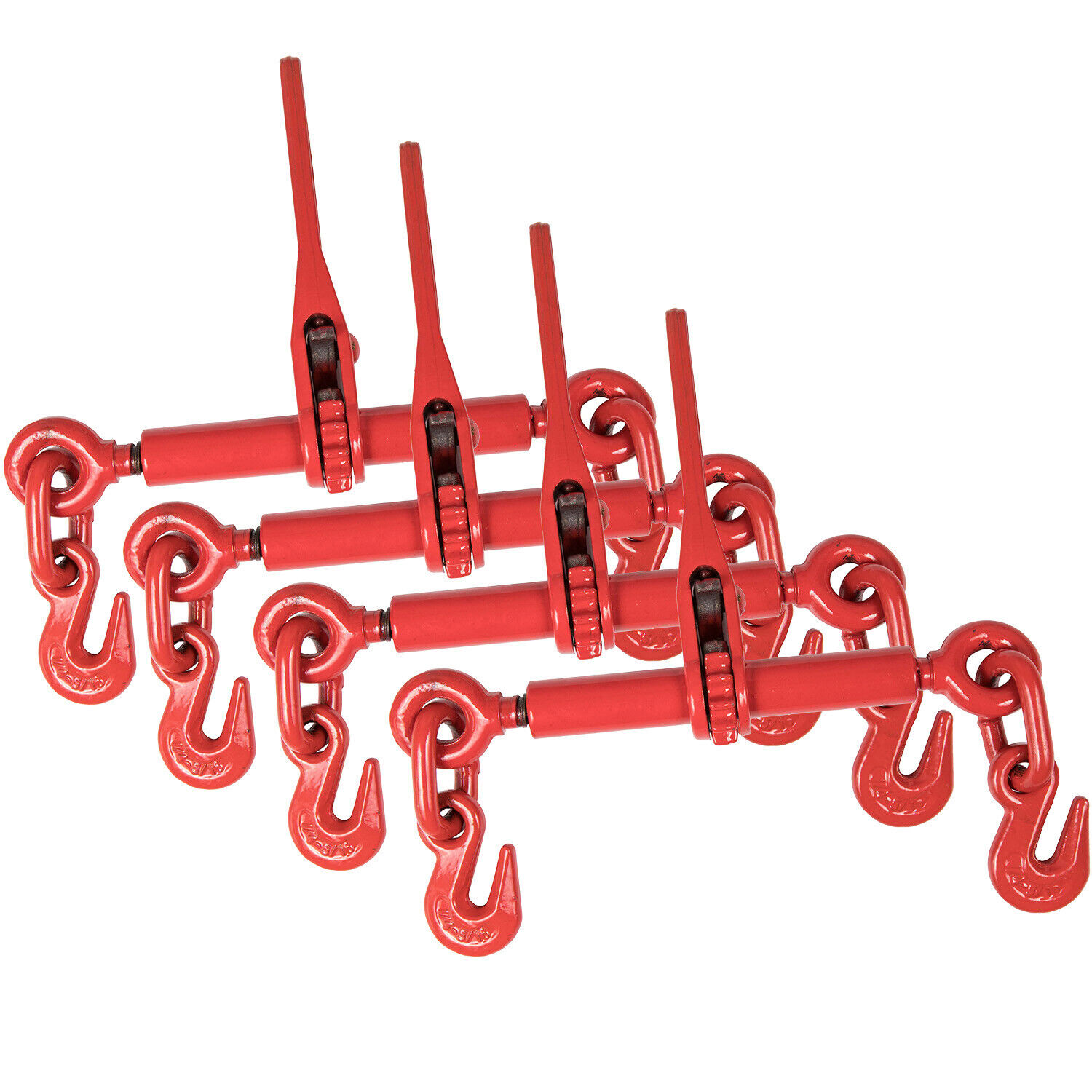 4 X Ratchet Chain Load Binder 3/8"- 1/2", Chain Hook Tie Down Rigging Equipment