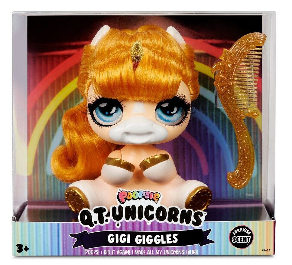Poopsie Q.t. Unicorns Gigi Giggles Figure Doll Ultra Rare Unicorn Orange Hair