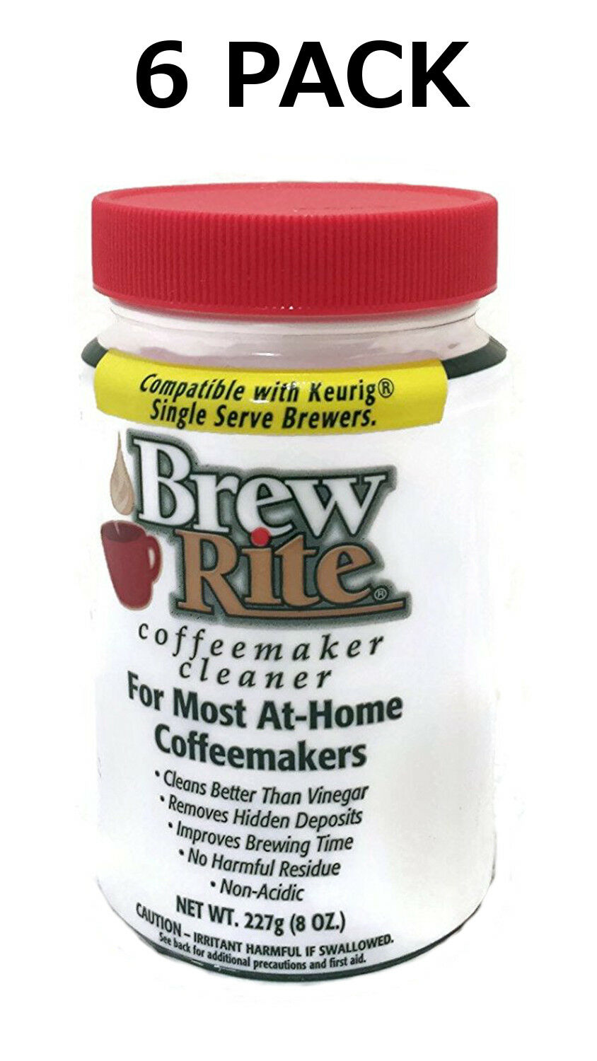 (6) Brew Rite Coffee Maker Cleaner For Espresso Machines And Drip Coffeemakers
