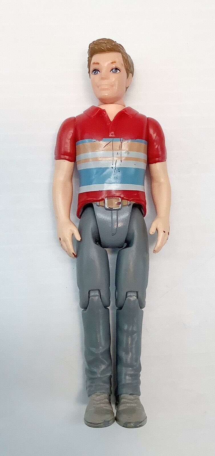 🔴 Fisher Price Loving Family Husband Father Dad Figure Red Shirt Gray Pants
