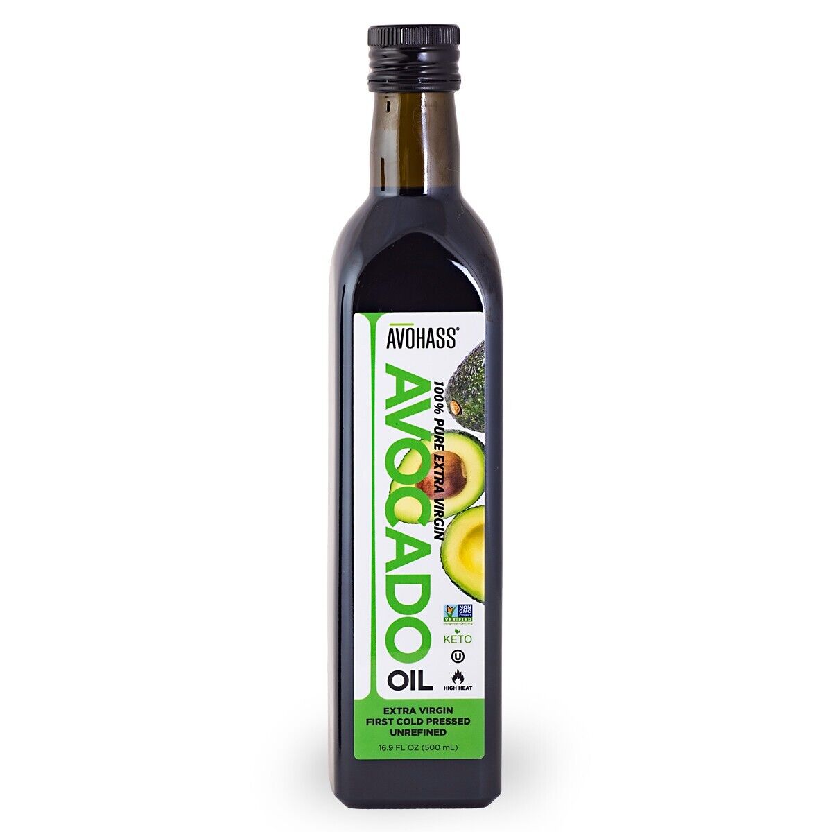 Avohass Mexico Extra Virgin Avocado Oil 16.9 fl oz Bottle