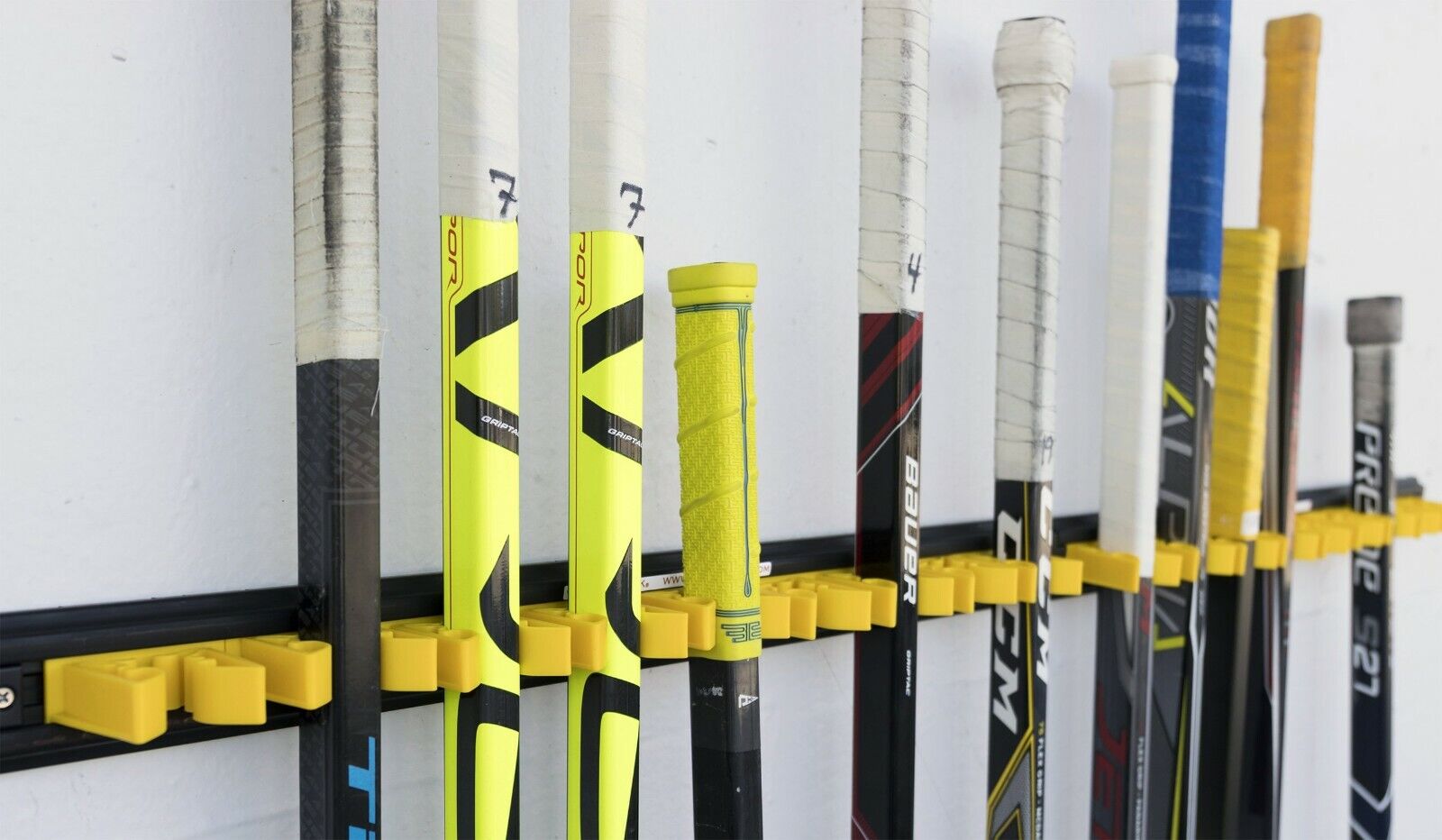 Stick Check Hockey Stick Rack! Holds 18 Sticks, Made In Canada Sticks Arena Home