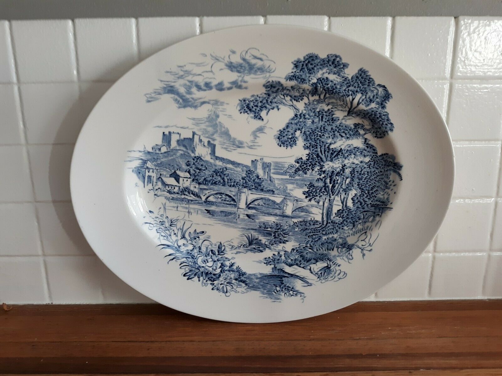 Countryside Enoch Wedgewood Blue And White English Platter