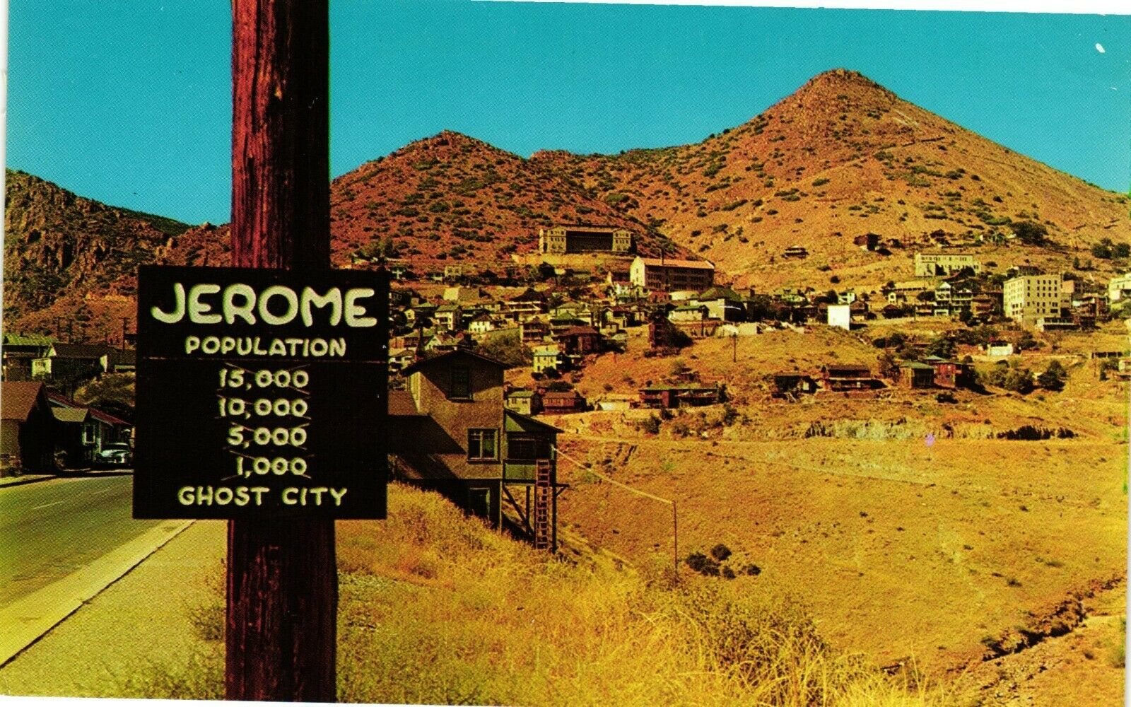 Vintage Postcard - Biggest Ghost Town In State JEROME Arizona AZ #5469